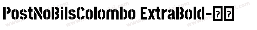 PostNoBilsColombo ExtraBold字体转换